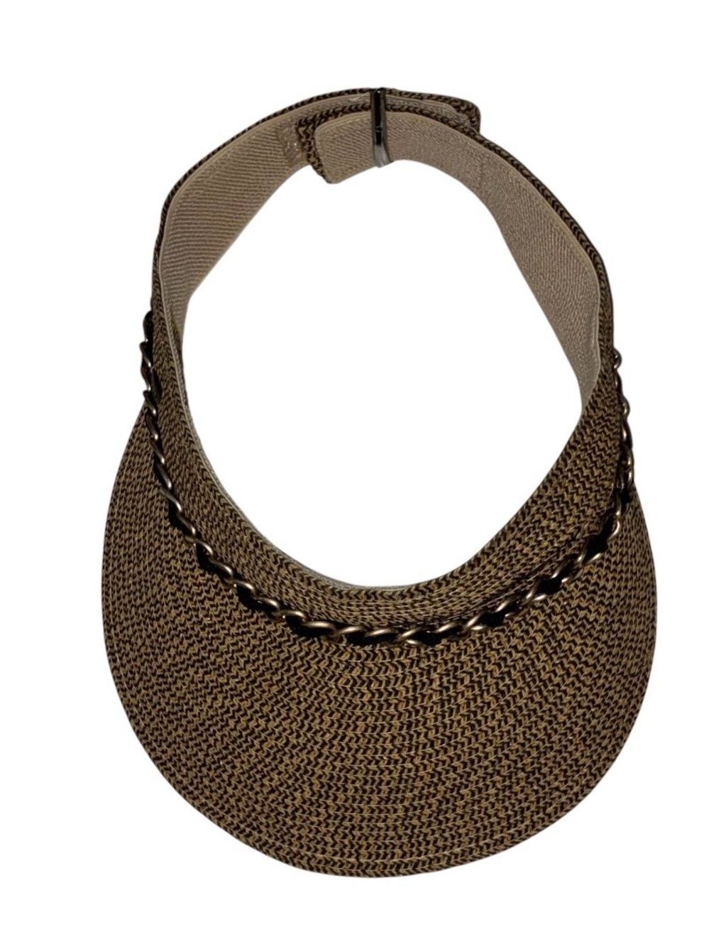 Scala Collezione Womens Straw Sun Visor Adjustable.